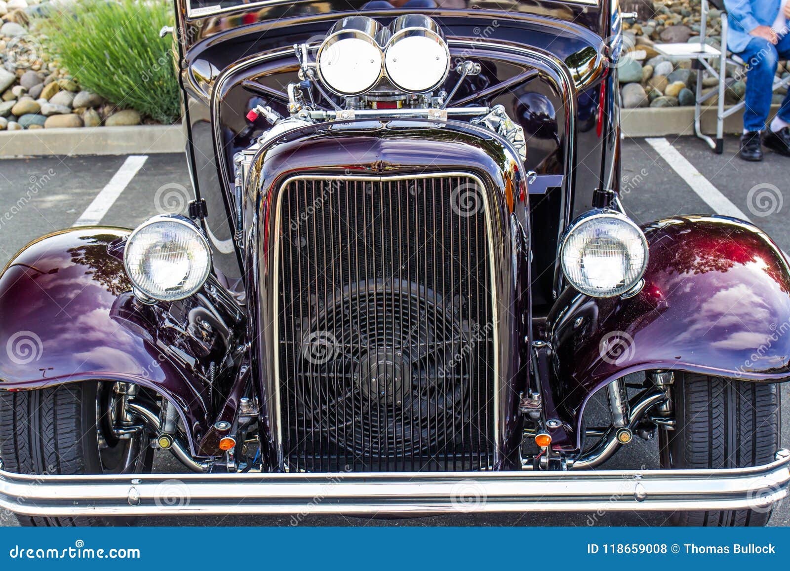 Front End Grill of Hot Rod Automobile Stock Photo Image of automobile
