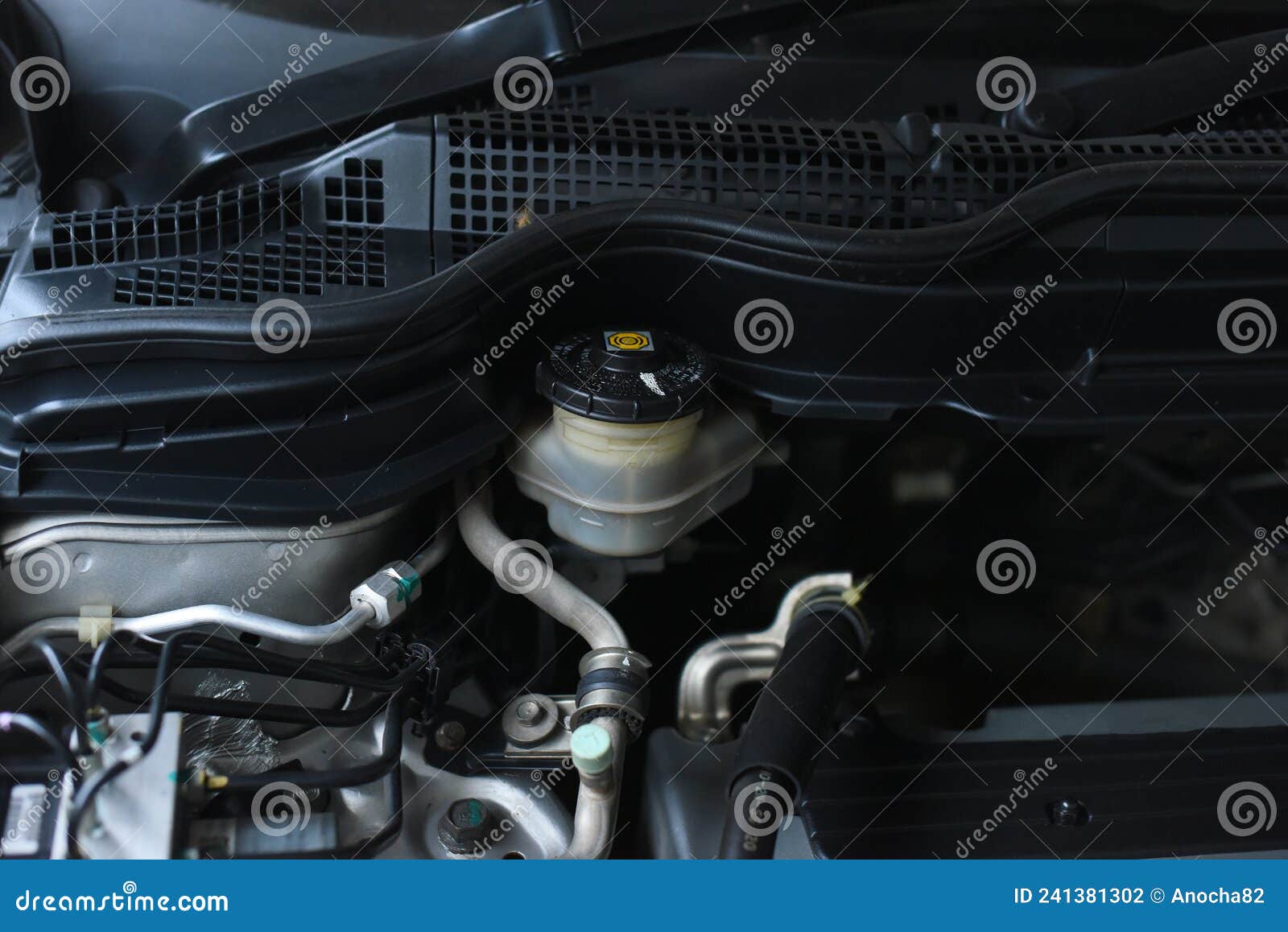 Front Engine Brake Oil Filling Point Brake Fluid Plug Stock Photo