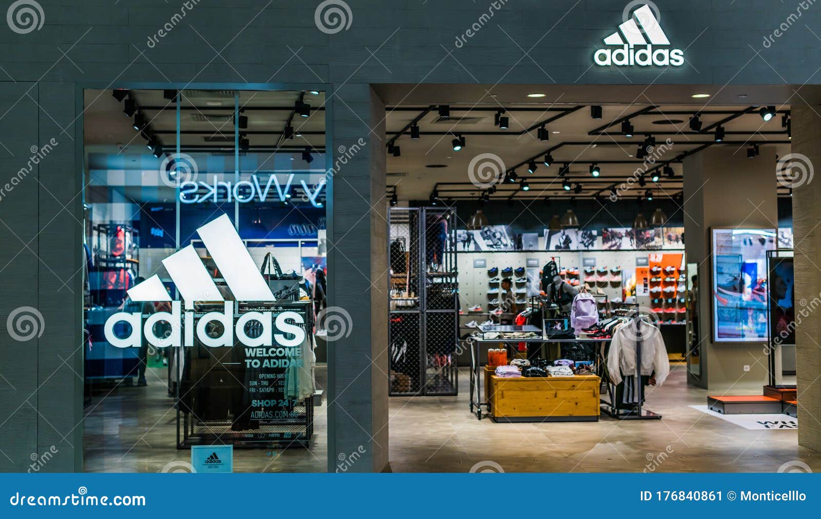 vision Spooky Mug Front Entrance To Adidas Store in Singapore Shopping Mall Editorial Photo -  Image of logo, global: 176840861