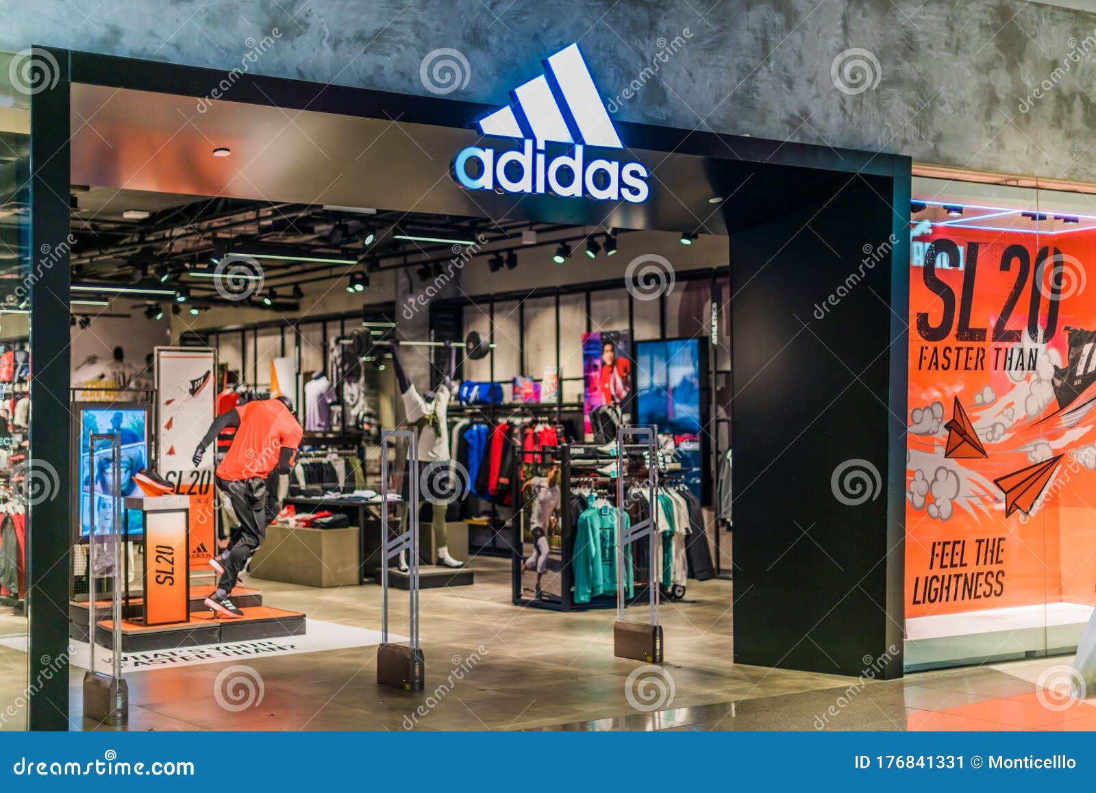 Front Entrance To Adidas Store In Singapore Shopping Mall Editorial Photo - Image of accessories, shoes: 176841331