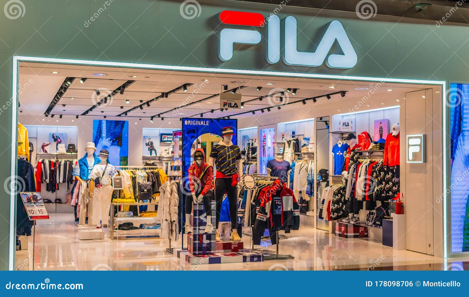 Front Entrance To Fila Store in Singapore Shopping Mall Editorial Photo ...