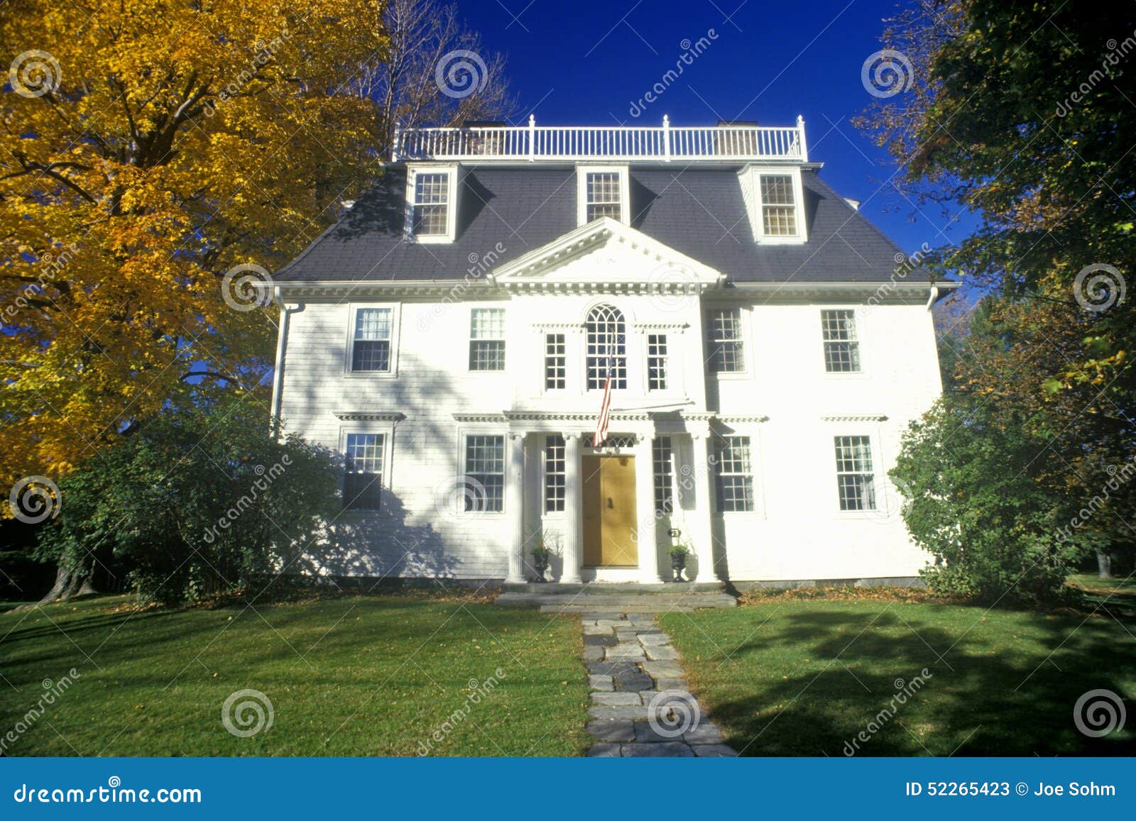 front exterior of home with fall colors, litchfield, ct