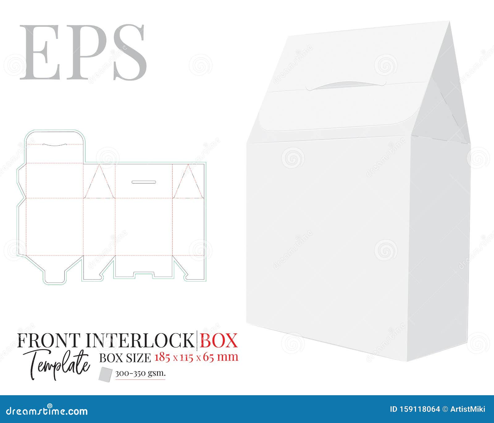 Front Interlock Box, Vector, Template With Die Cut / Laser Cut Lines. White, Clear, Blank, Isolated Gift Box Mock Up Stock Vector - Illustration Of Front, Interlock: 159118064