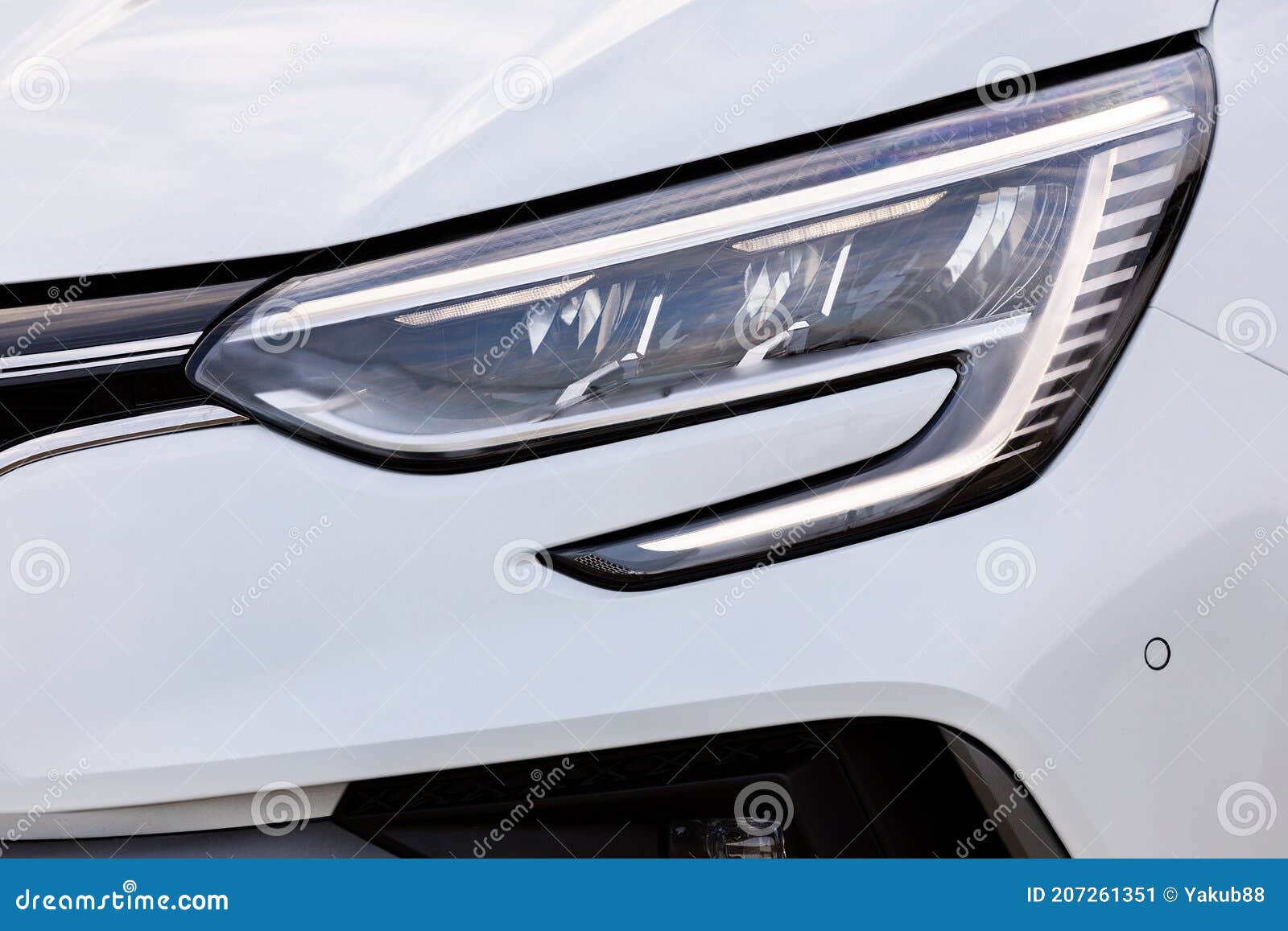 Front light of a car stock image. Image of lighting 207261351