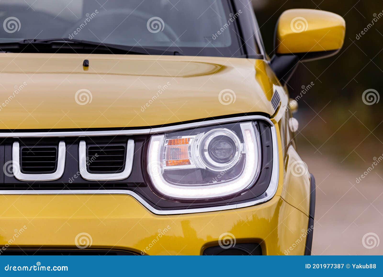 Front light of a car stock image. Image of modern, transport 201977387