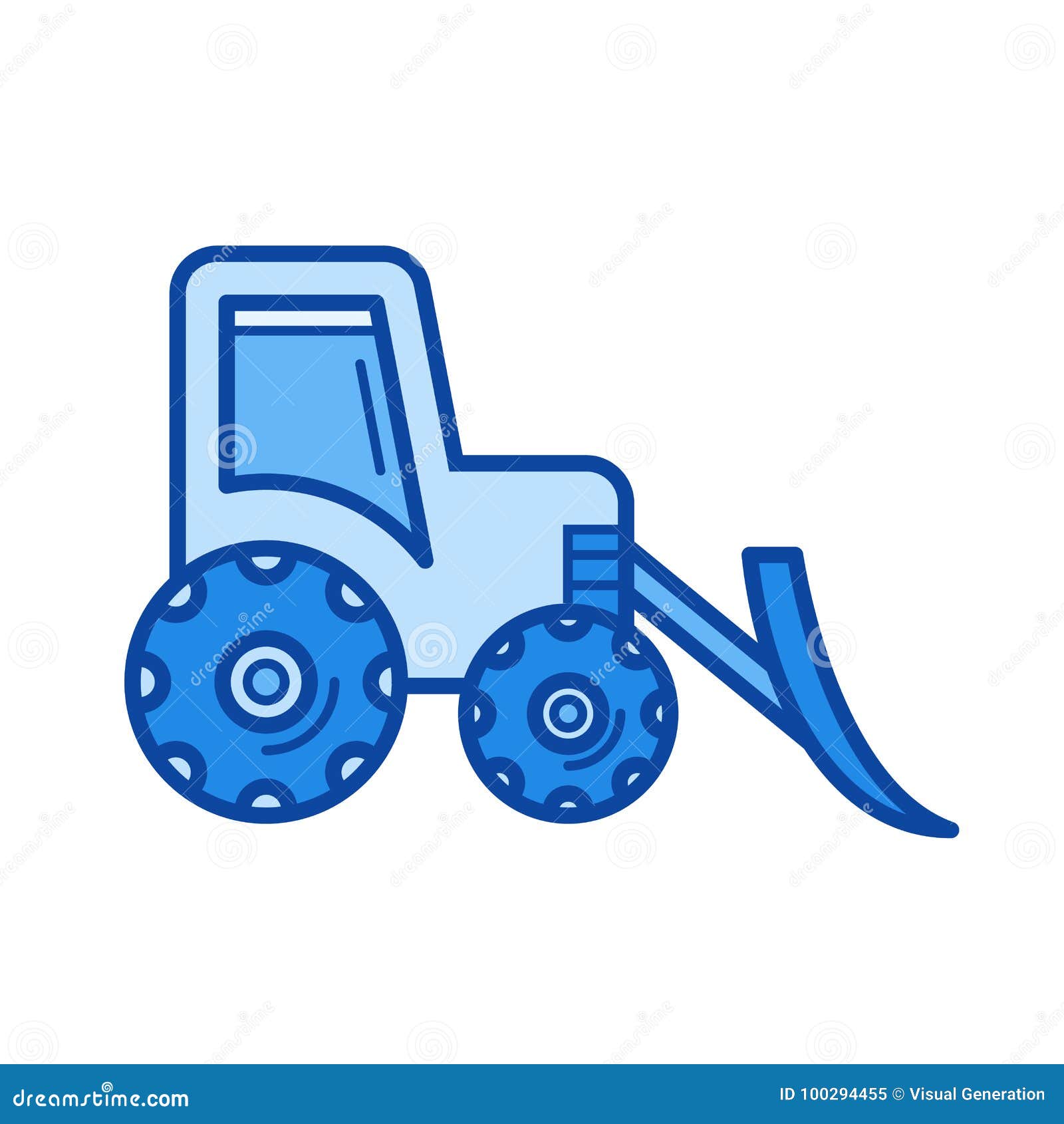 Download Front loader line icon. stock vector. Illustration of ...