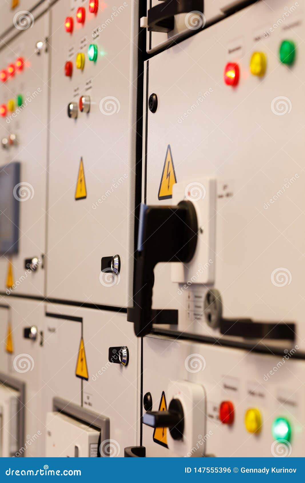 Front Panels of Electrical Control Stock Photo Image of