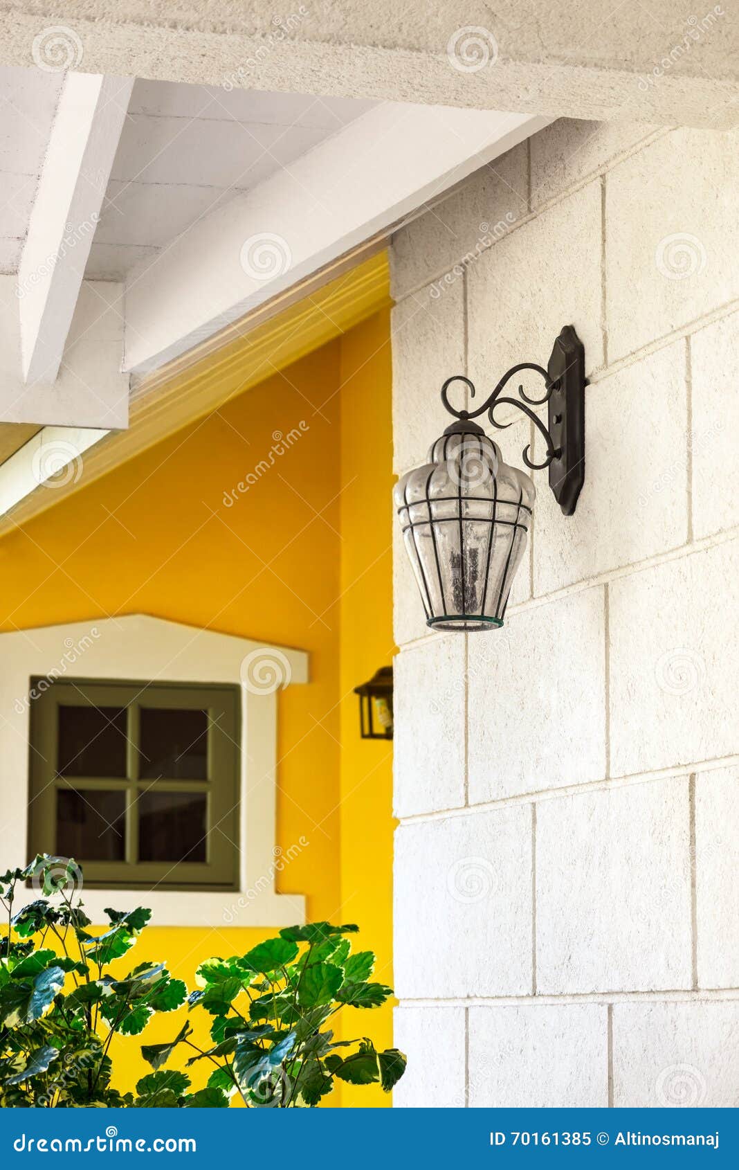 Front Porch Decor Elements Metal and Glass Pretty Sconce Mounted on the