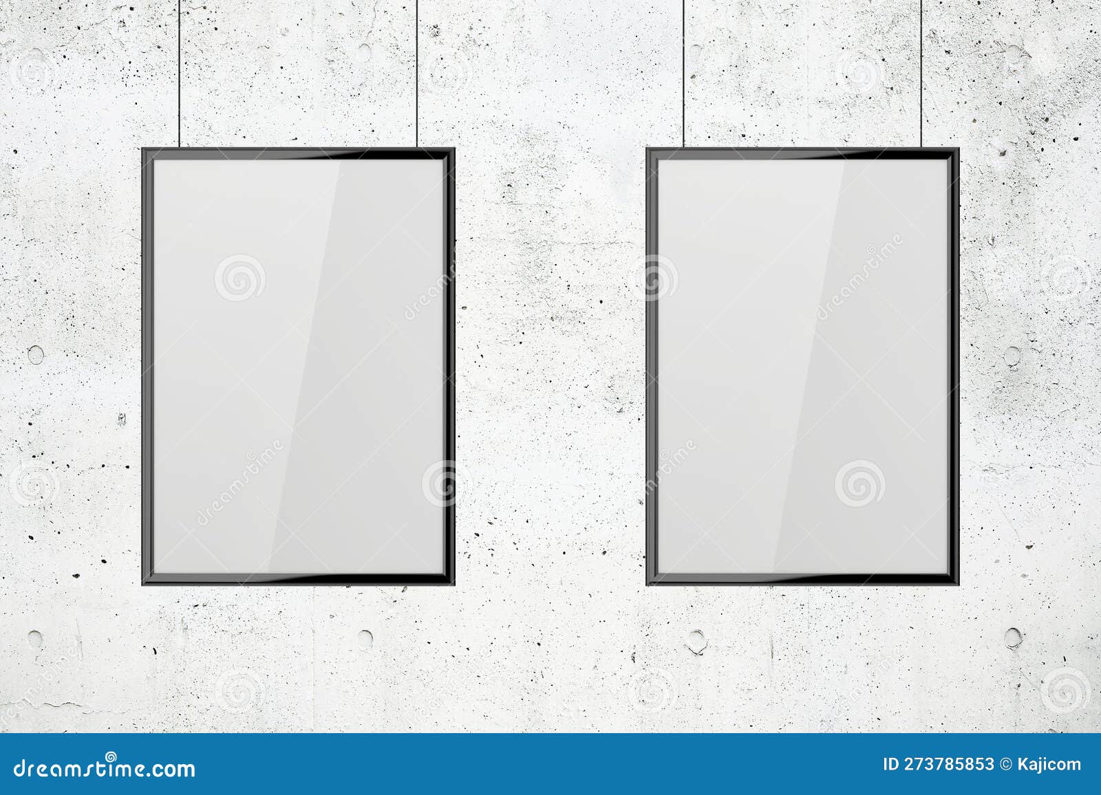 Front Poster Frame on Cement Concrete Background Stock Illustration