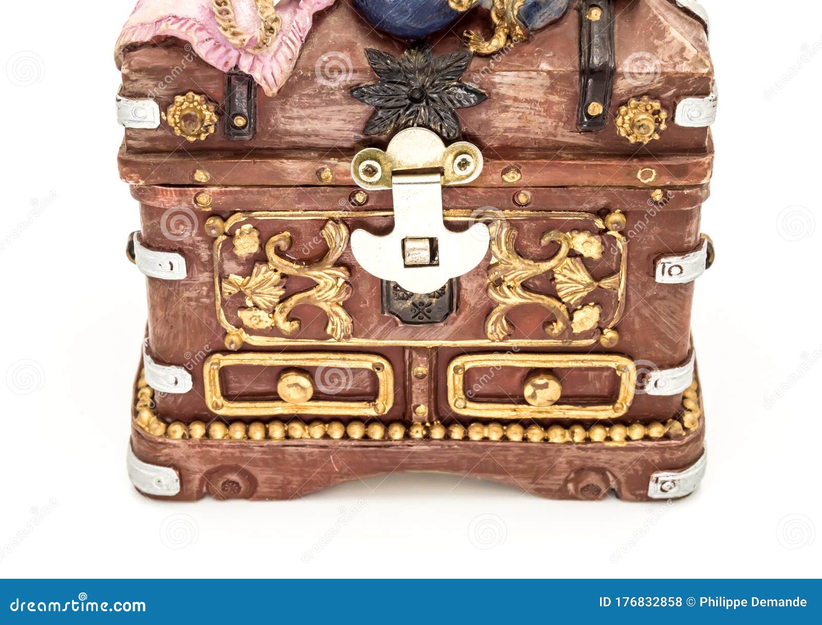Front Side of an Old Treasure Chest Stock Photo Image of december