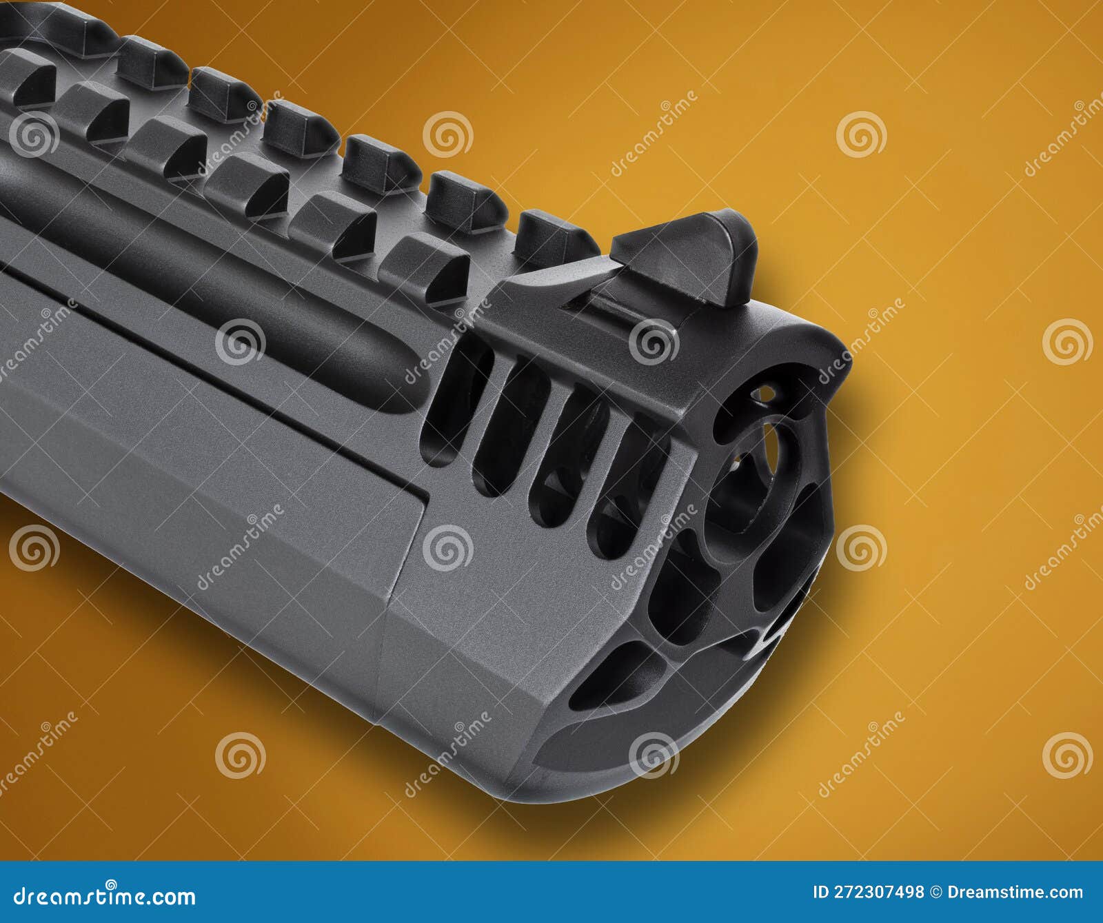 Front Sight and Rail on a Semi Automatic Pistol Stock Photo Image of