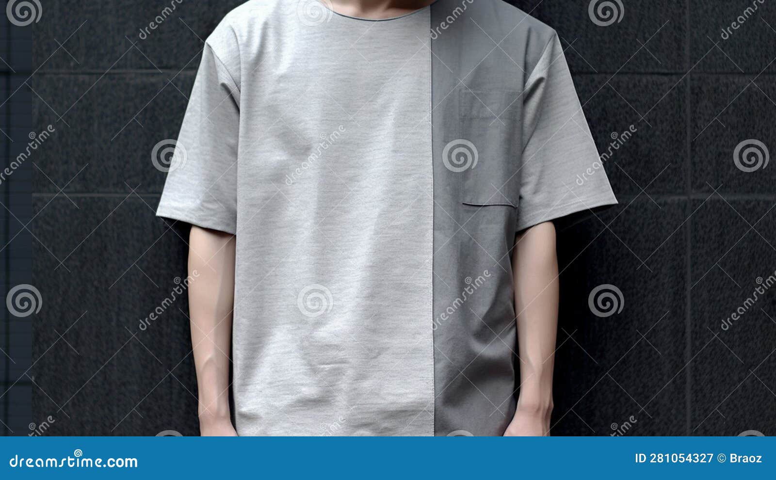 front t-shirt  fashion handsome man mockup 