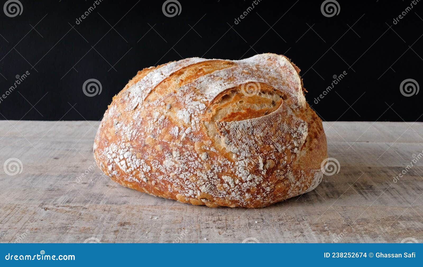 a circular-d sourdough (front view)