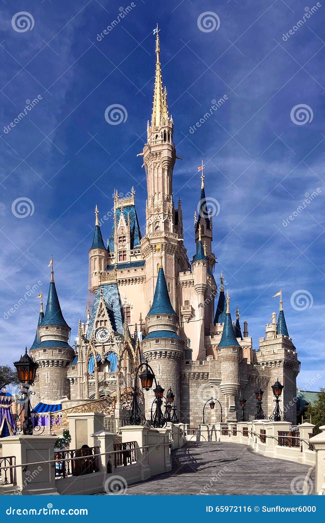 Front View of Cinderella Castle at Walt Disney World Editorial ...
