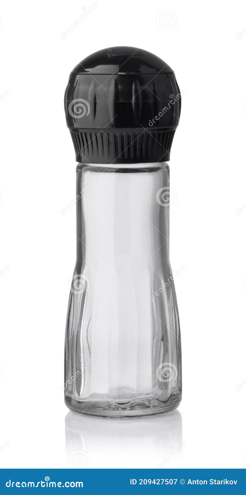 Front View of Empty Glass Pepper Mill Stock Image Image of empty