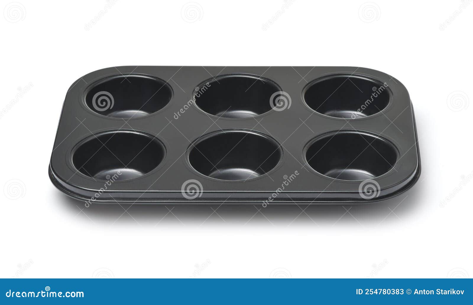Front View of Empty Muffin Tin Tray Stock Image Image of black, mold