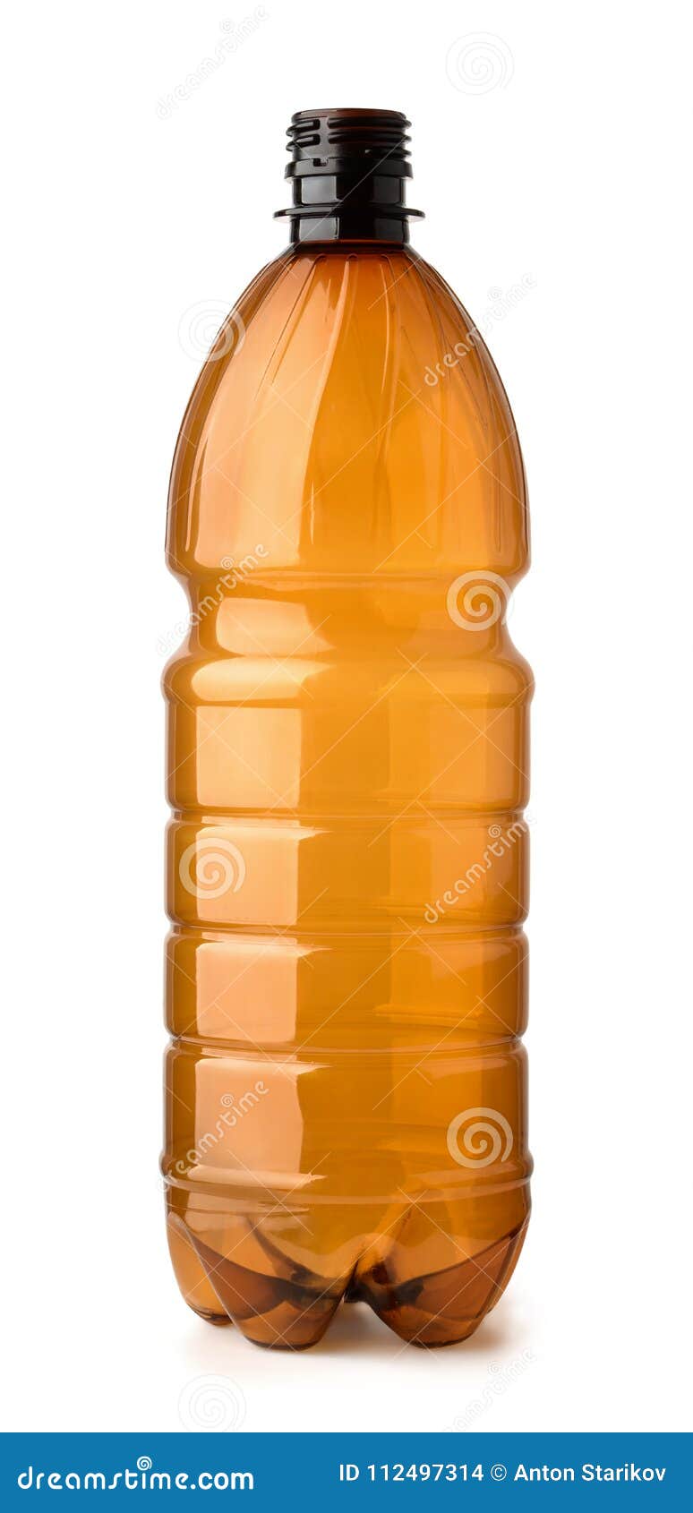 Download Front View Of Empty Plastic Bottle Stock Photo - Image of beverage, industry: 112497314