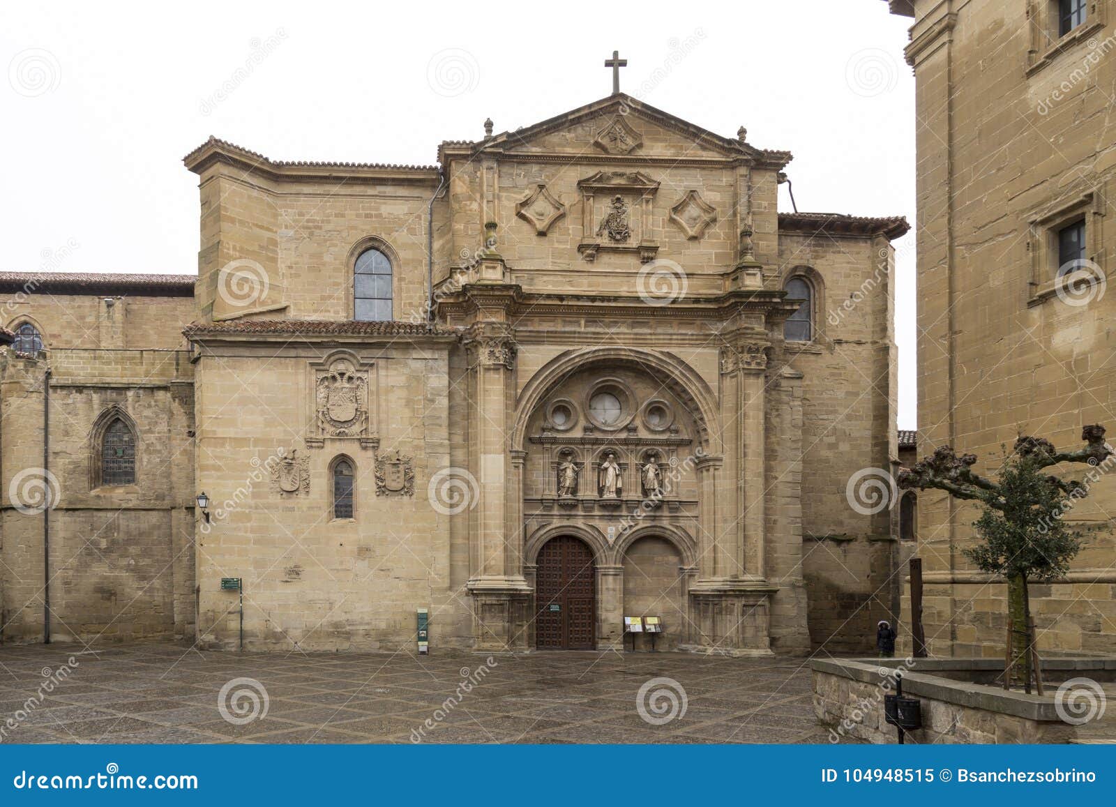 facade of the cathedral of santo domingo de la calzada, rioja, s