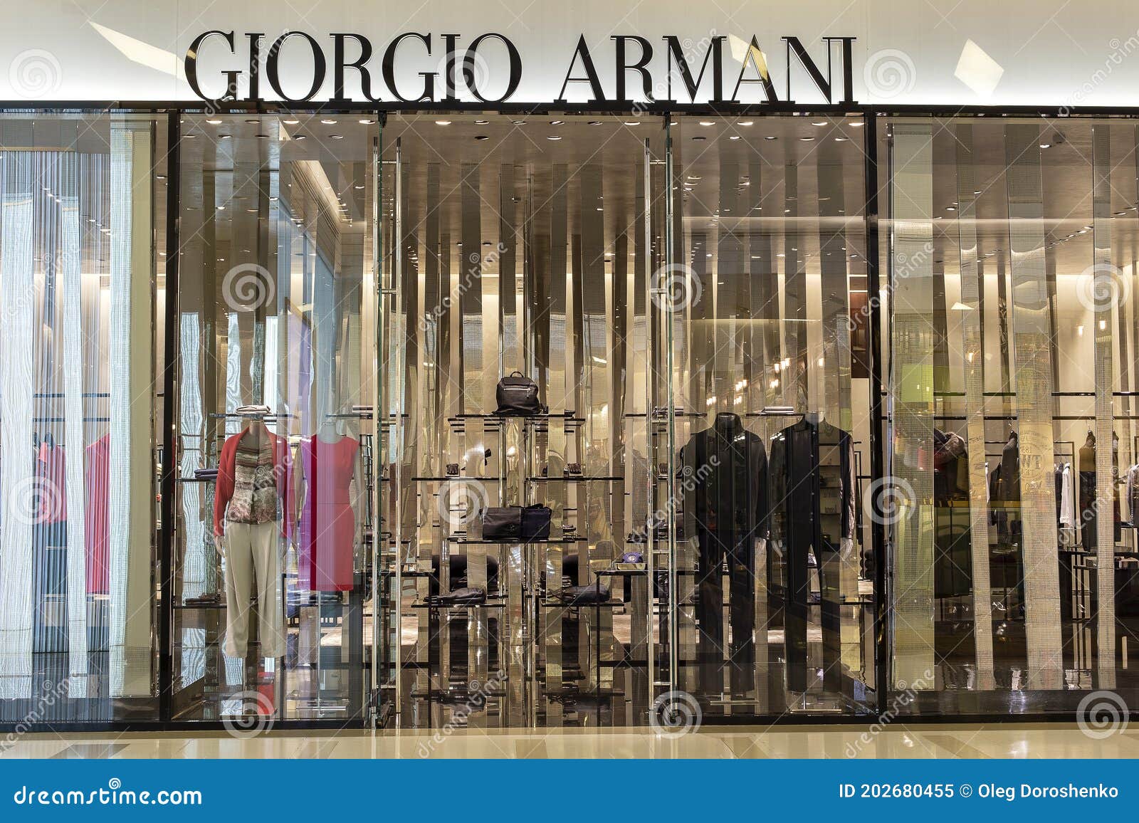 Front View of Giorgio Armani Store in Siam Paragon Mall, Bangkok ...