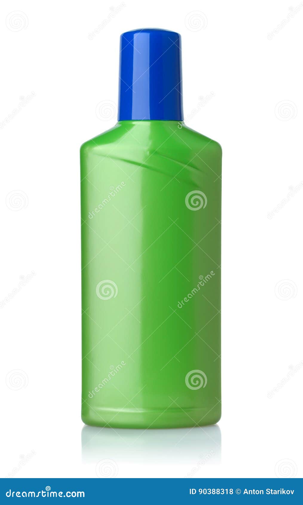 Download Front View Of Green Plastic Bottle Stock Photo - Image of front, chemical: 90388318