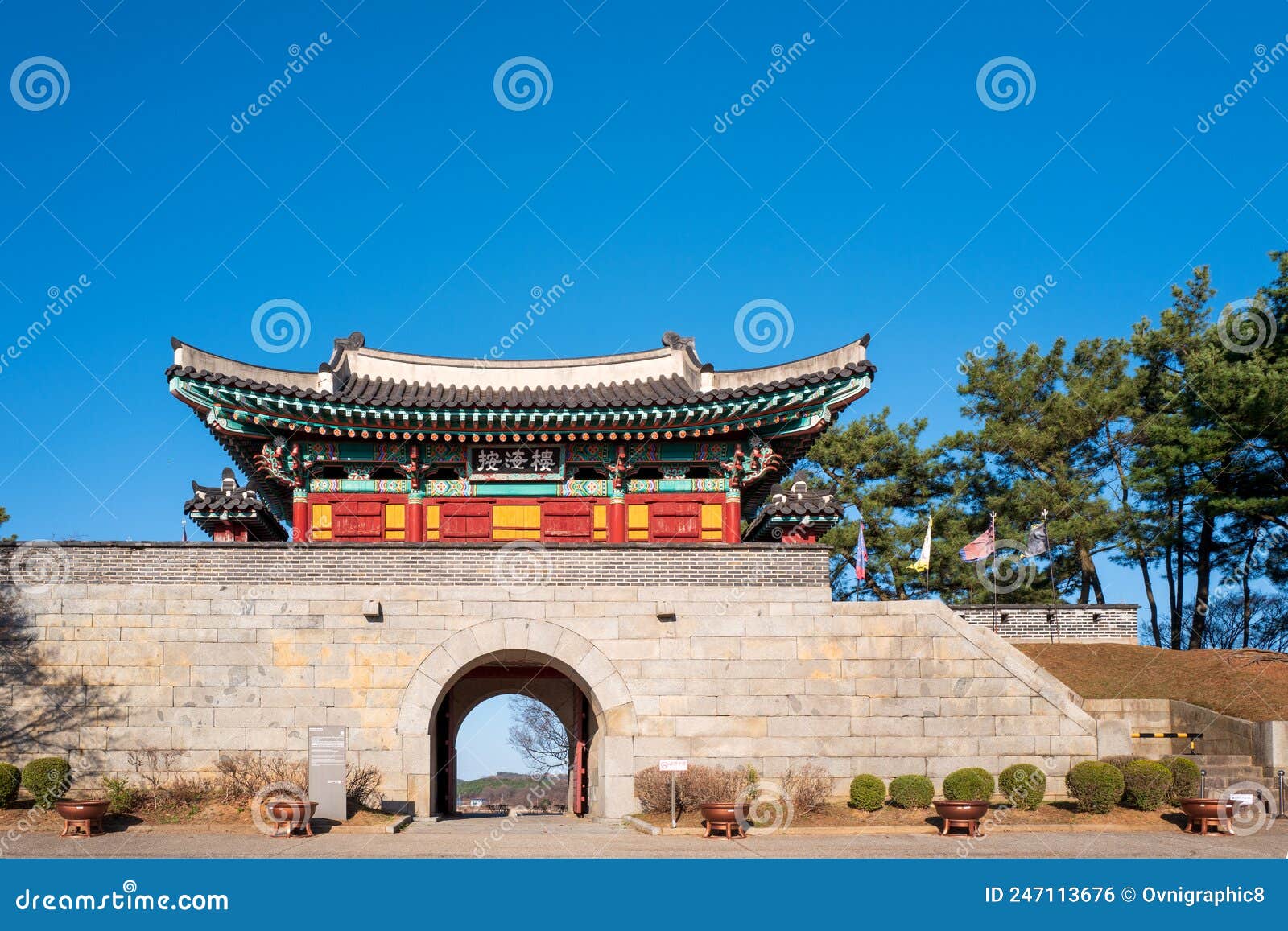 Front View of the Gwangseongbo Fortress, in the Gwangseongbo Fort, Later  Named Anhaeru, Meaning Peaceful Sea, South Korea Stock Photo - Image of  incheon, island: 247113676