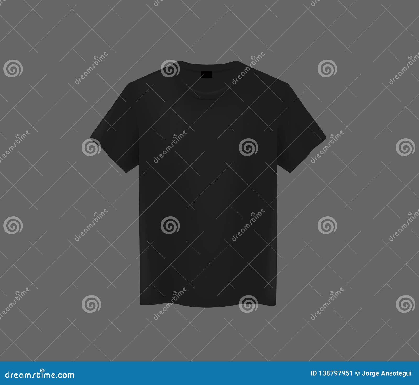 Download Front View Of Men`s Black T-shirt Mock-up On Dark ...