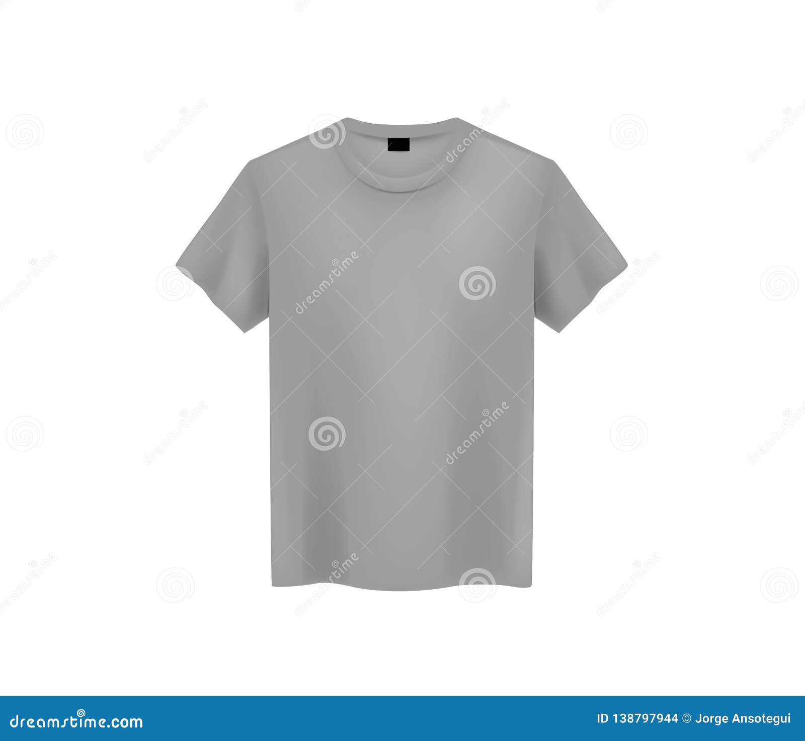 Download Front View Of Men`s Gray T-shirt Mock-up On Light Background. Short Sleeve T-shirt Template On ...