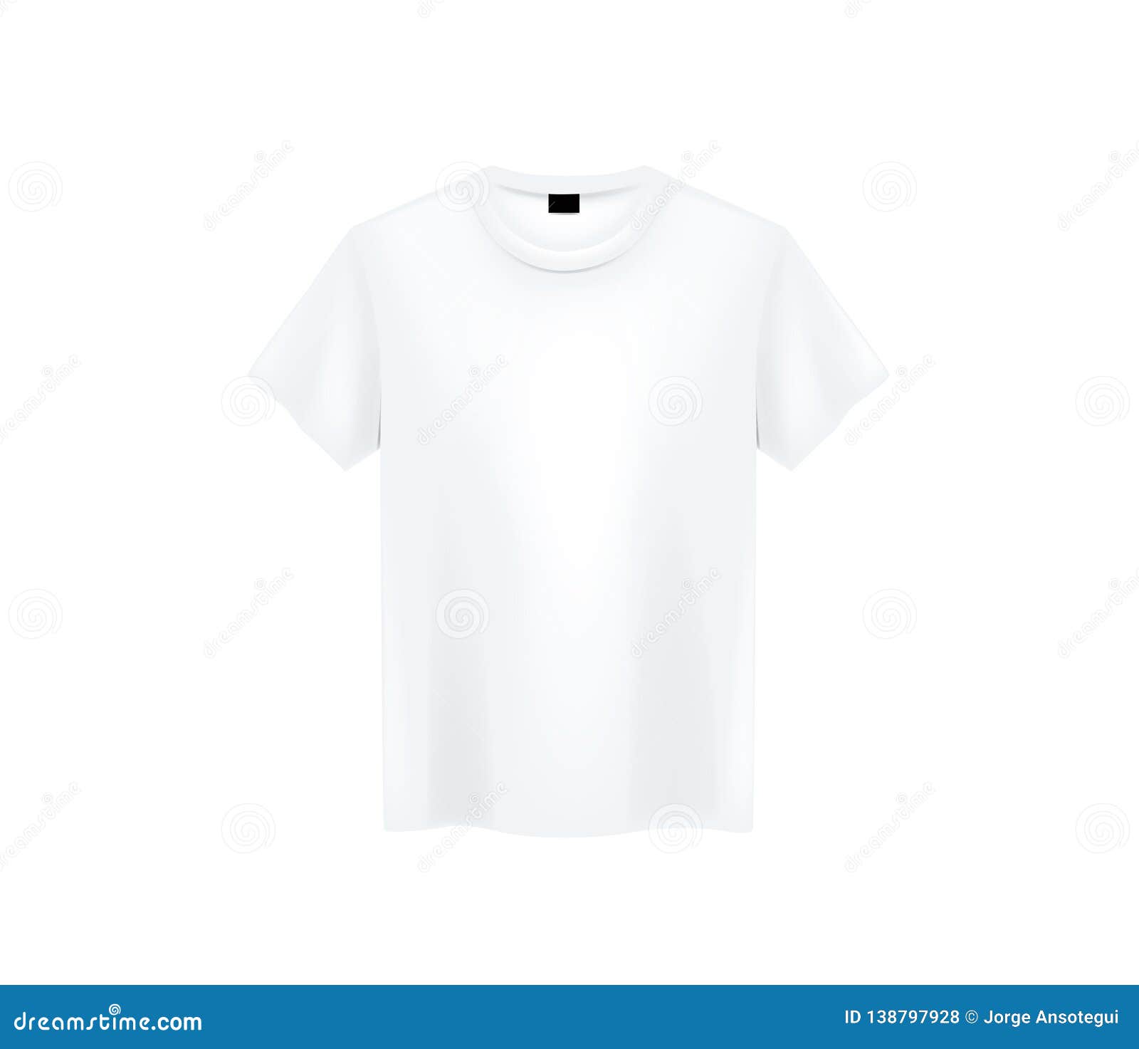 Download Front View Of Men`s White T-shirt Mock-up On White ...