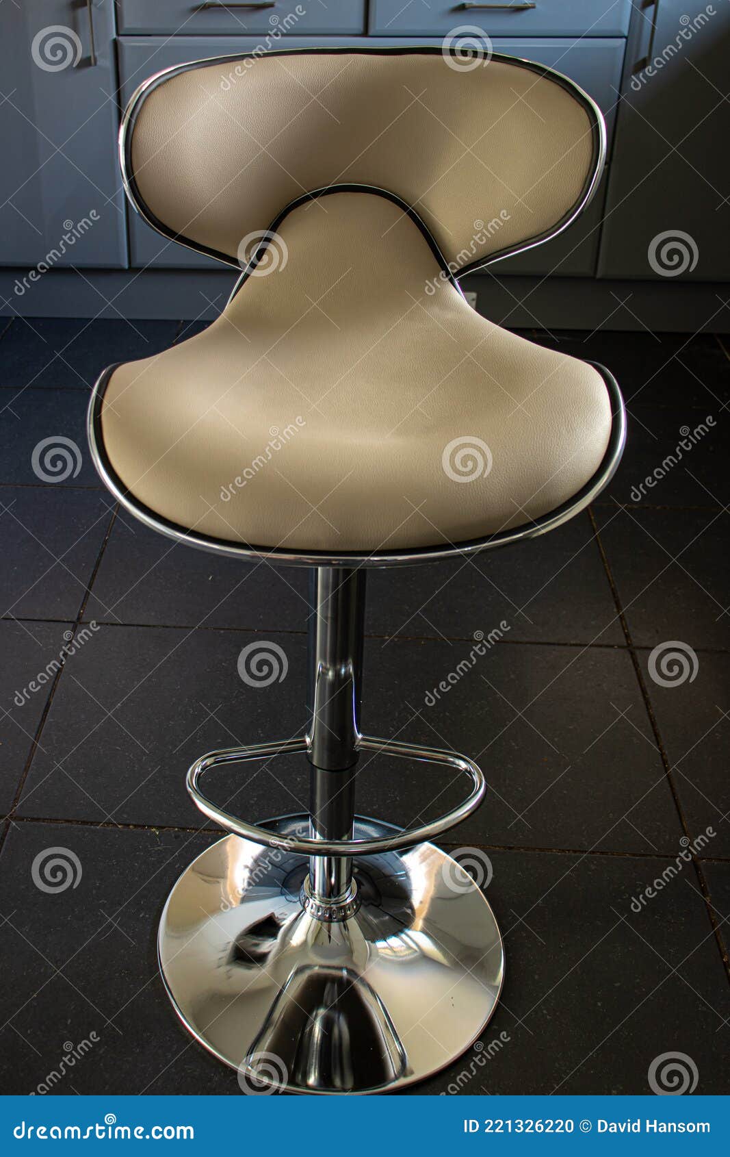Kitchen Modern Grey Bar Stool Stock Photo Image of modern, retro