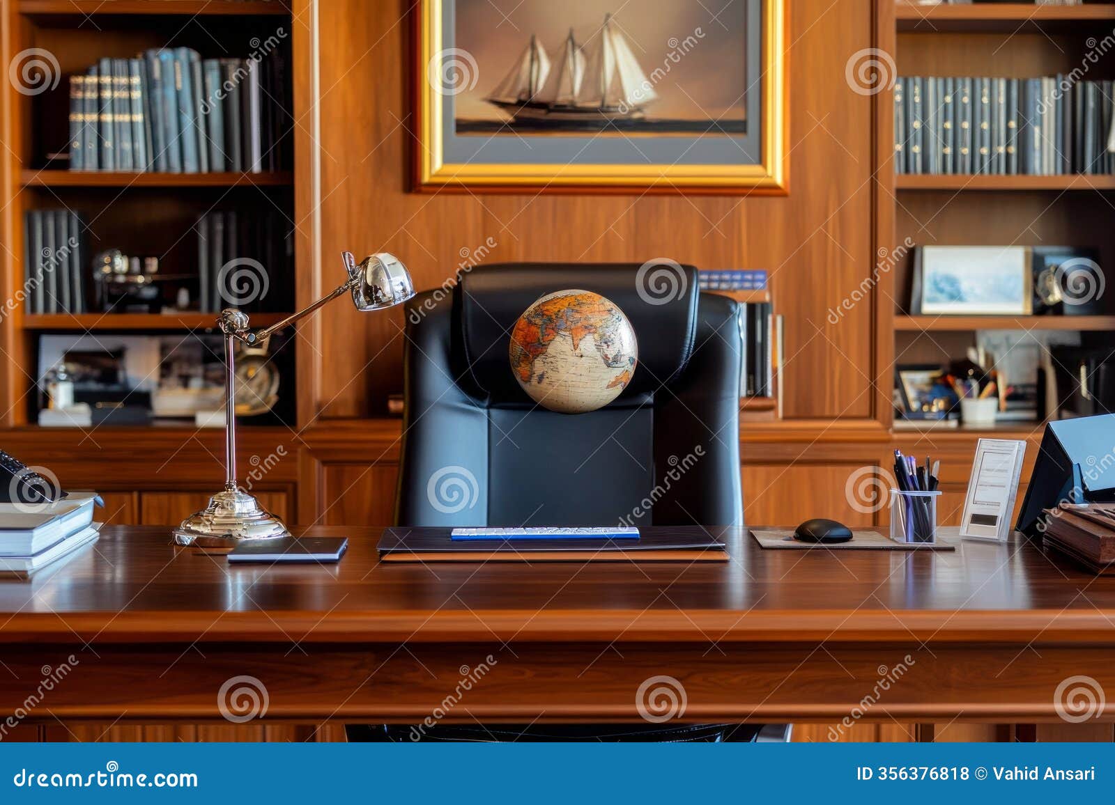 Front view off office desk stock photo. Image of kitchen - 356376818, image size:1600x1156