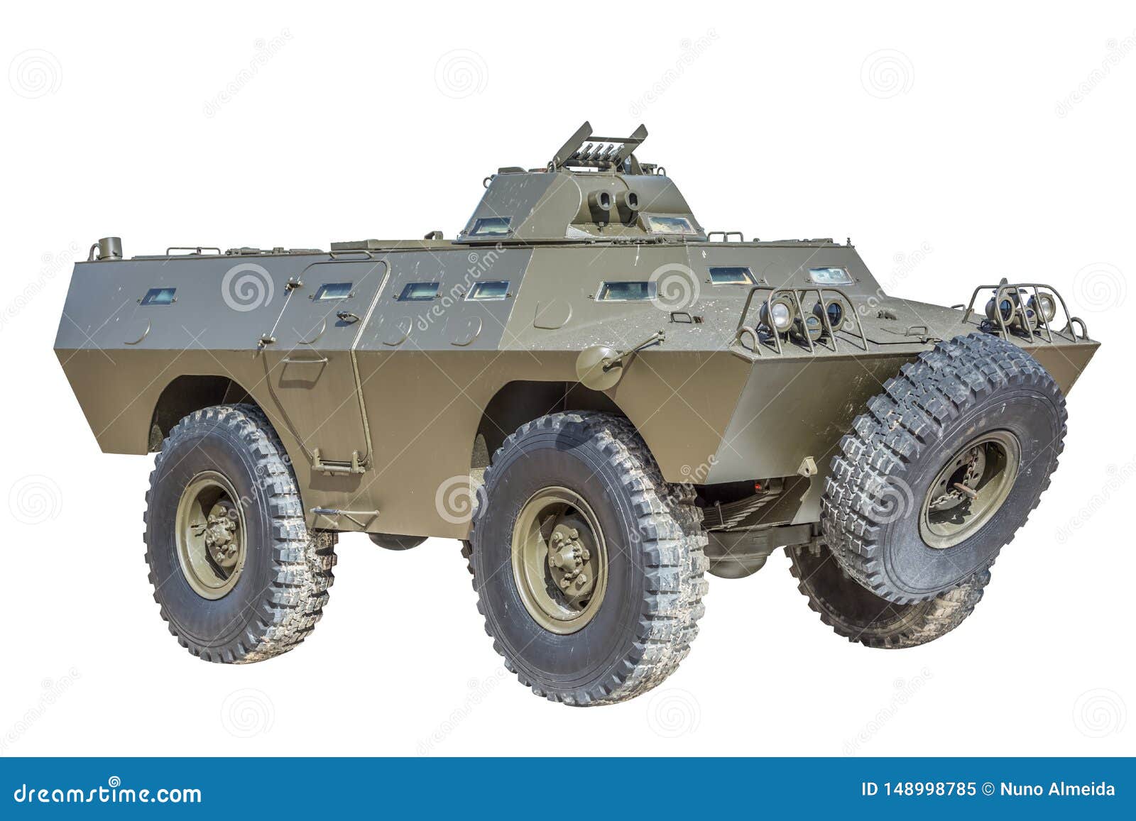 front view of old armored military vehicle