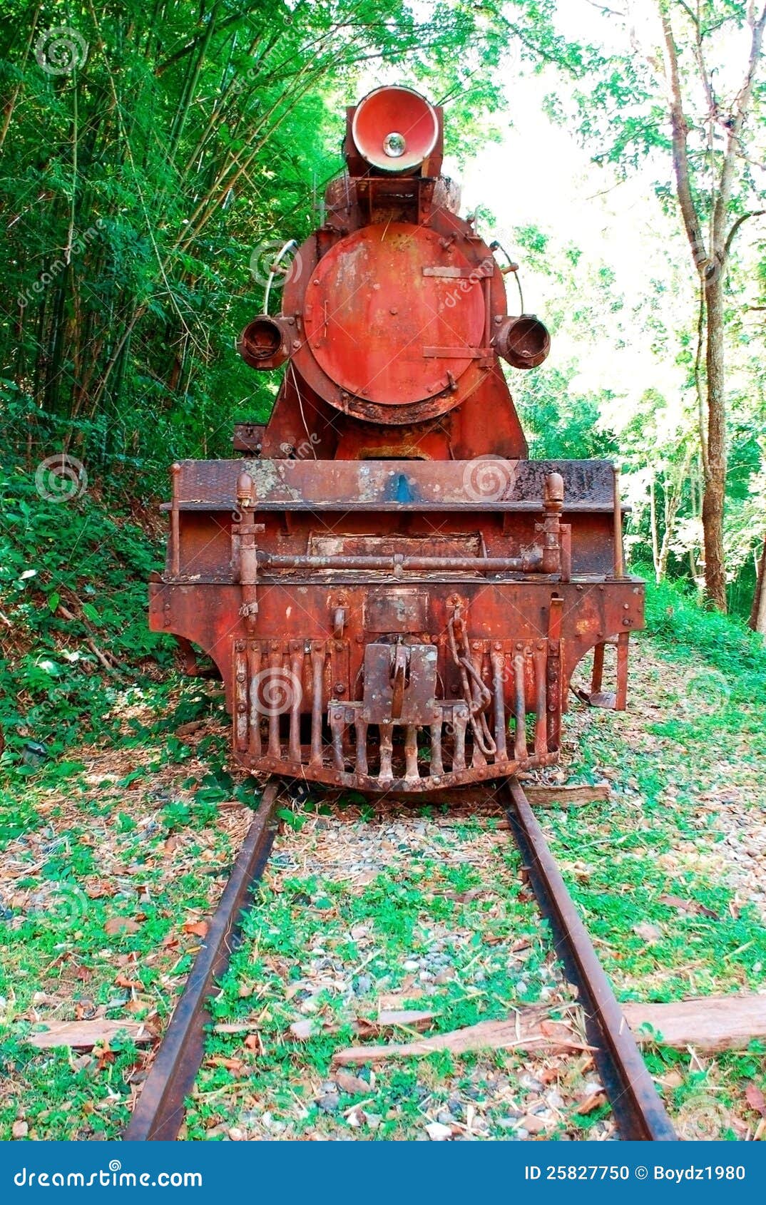 Front View Of The Old Train Stock Photo - Image: 25827750
