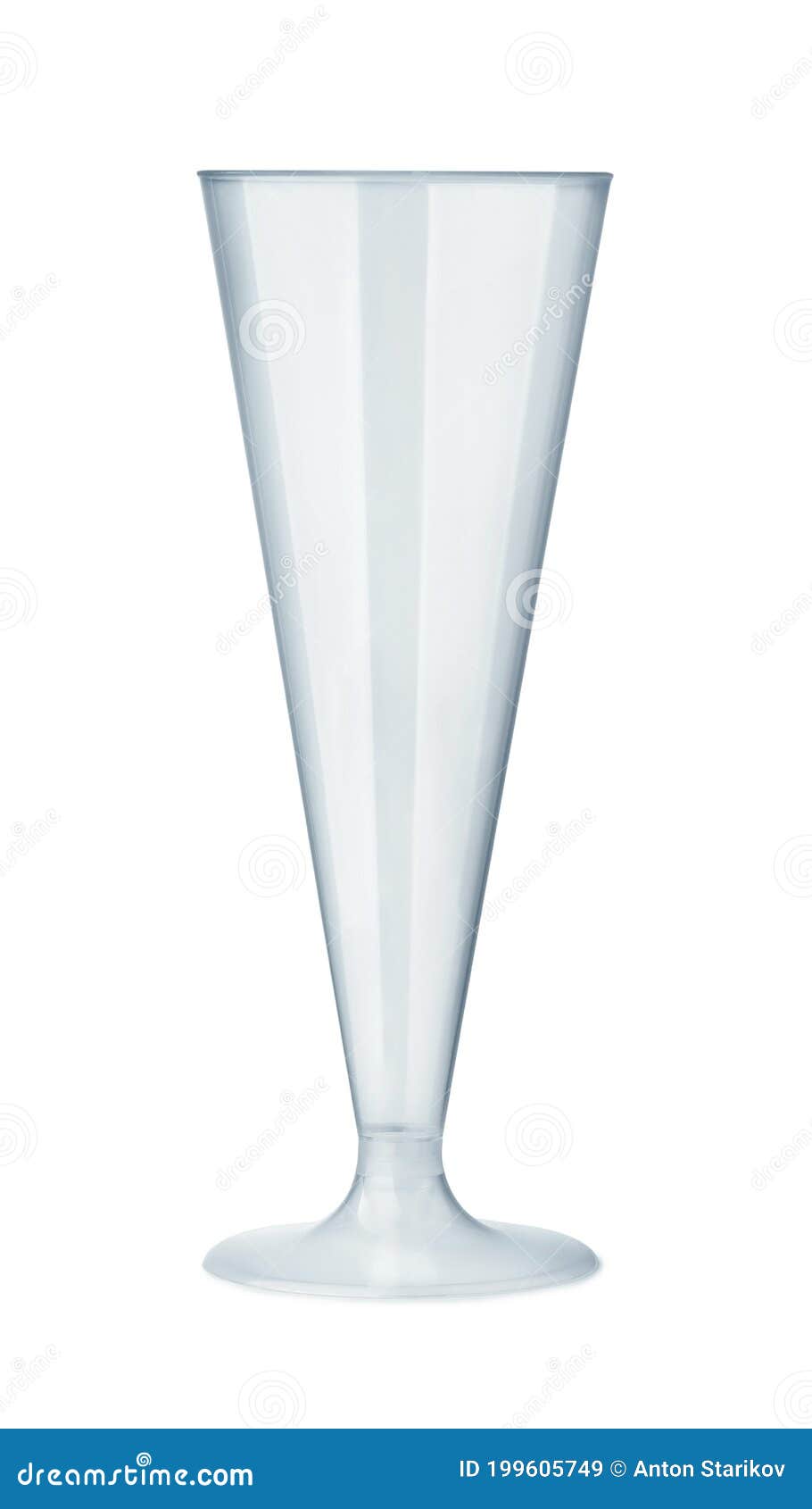 Front View of Plastic Disposable Champagne Flute Stock Image Image of