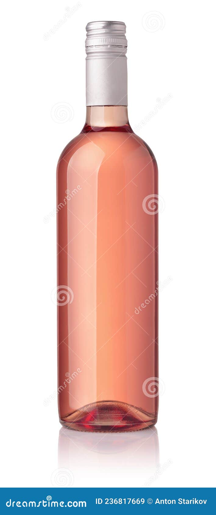 Front View of Rose Wine Bottle Stock Image Image of celebration, rose