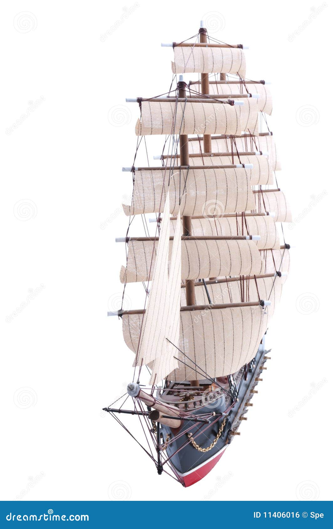 front view of sail ship model stock photo - image: 11406016