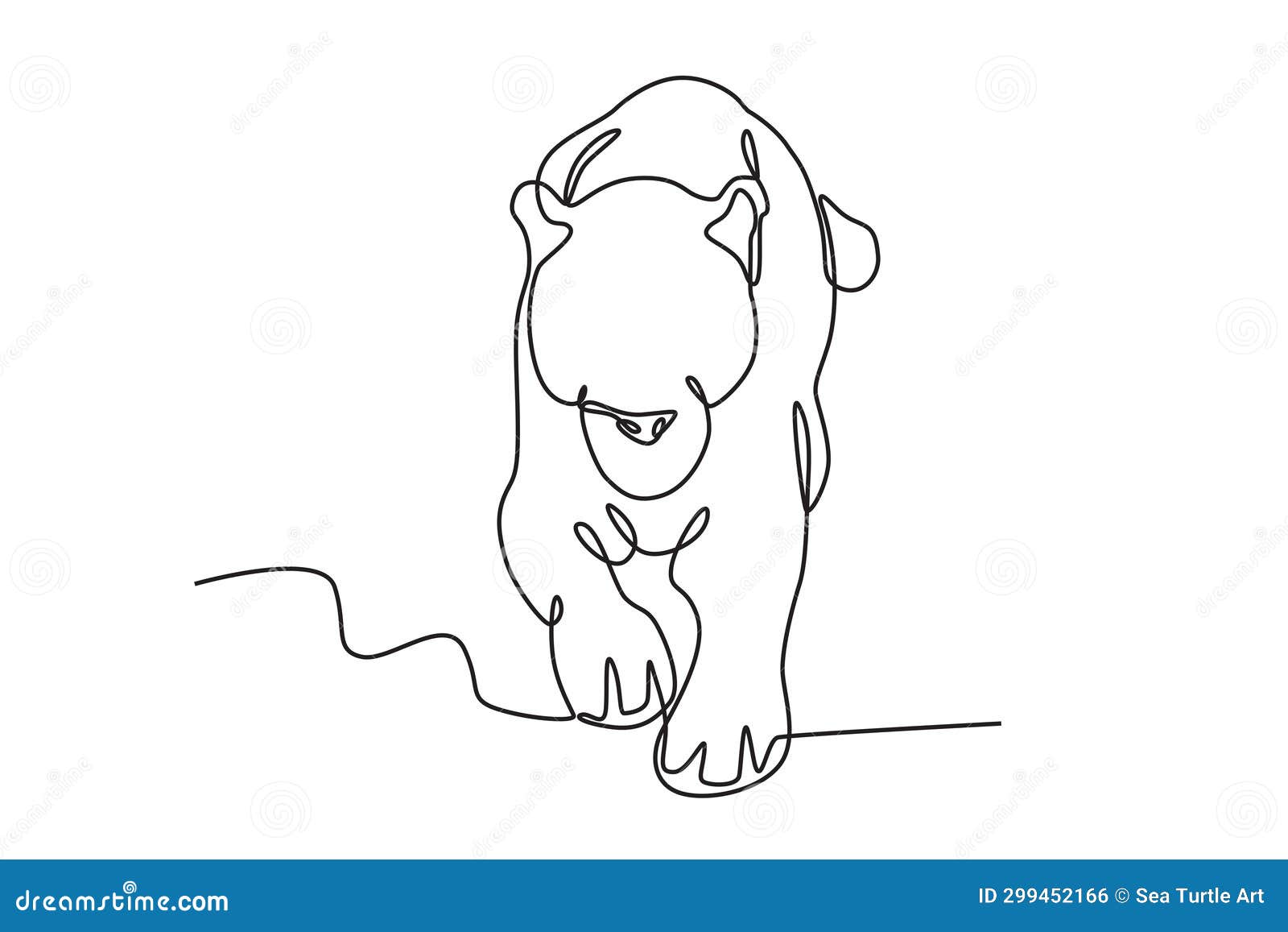 Front View of a Walking Leopard Stock Illustration - Illustration of