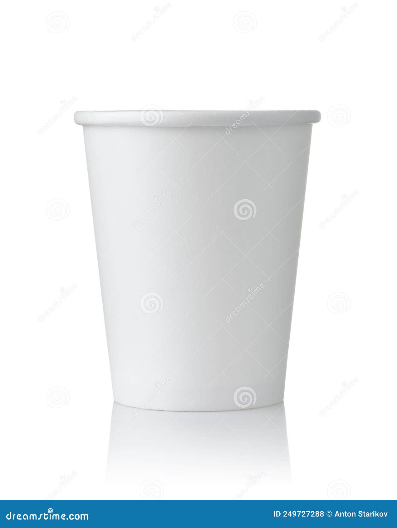 Front View of White Blank Disposable Paper Cup Stock Photo Image of