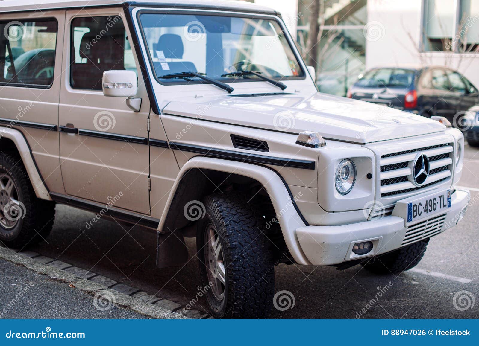 Front View Of White Mercedes Benz G Class Editorial Photo Image Of Vehicle Environment