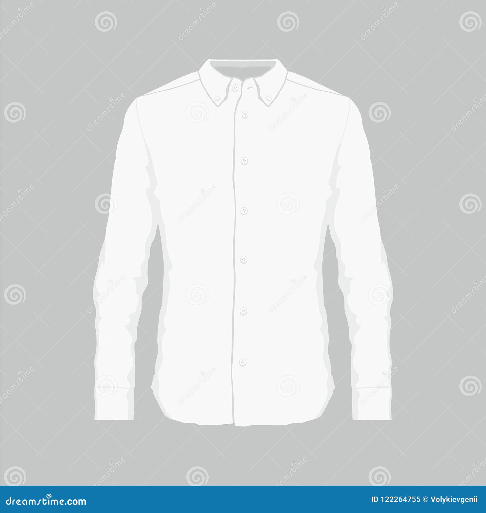 Men`s white dress shirt stock vector. Illustration of shirts - 122264755