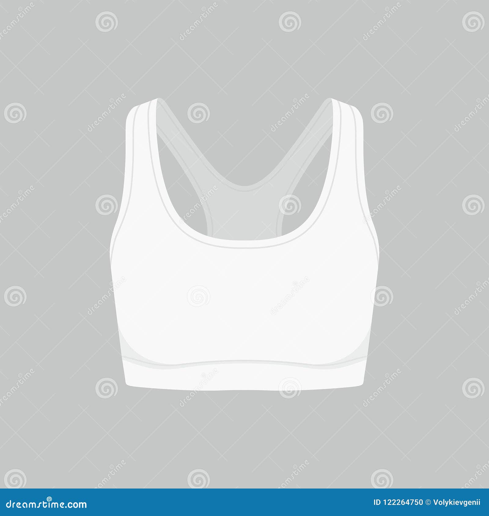 Women`s white sport bra stock vector. Illustration of girl - 122264750