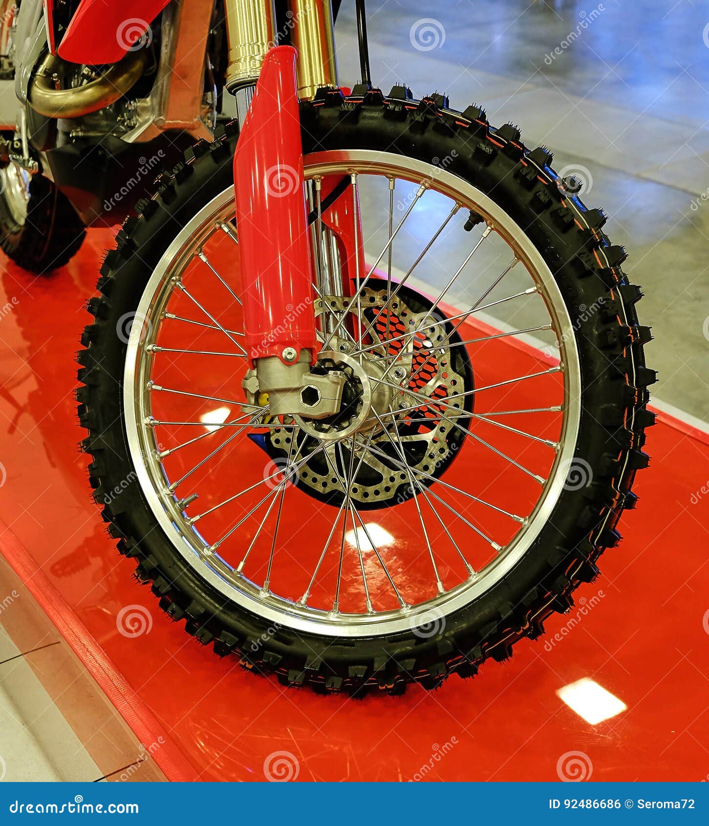 Front Wheel of the Motorcycle Stock Photo Image of asphalt, modern