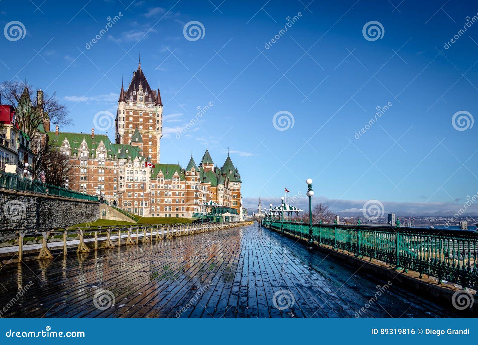 Frontenac Castle and Dufferin Terrace Quebec City, Quebec, Canada