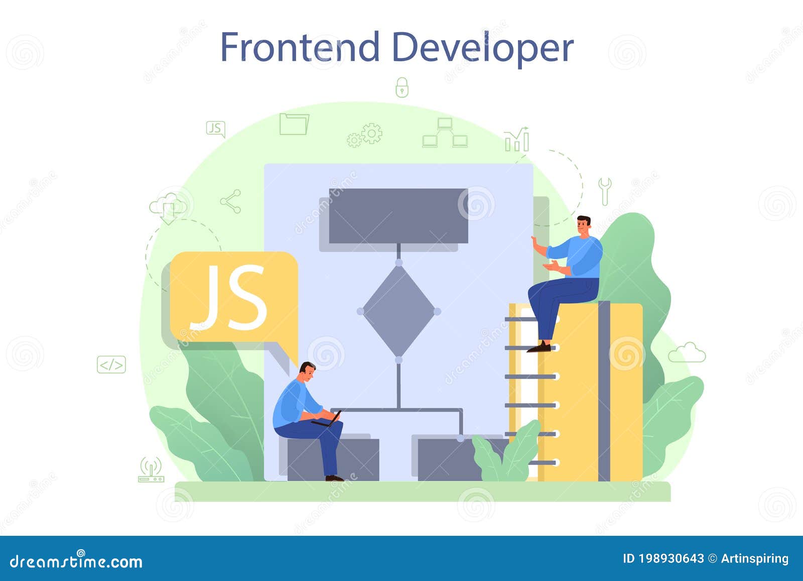 Frontend Developer Concept. Website Interface Design Improvement Stock ...