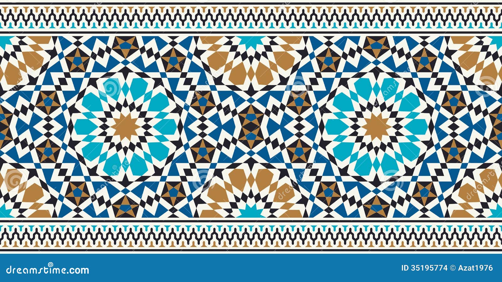 Borde sin costuras Bonab ilustración del vector. Ilustración de marruecos -  35195774, image size:1600x899