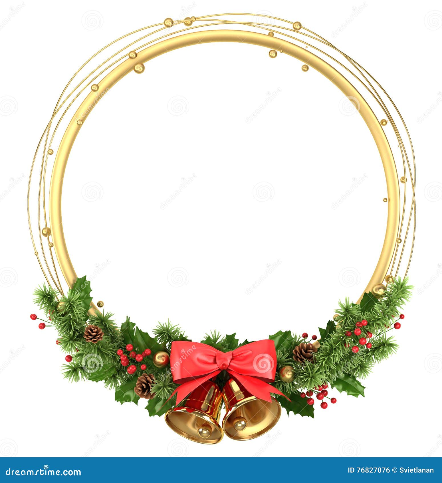 Marco Personalizado con Foto para decorar en Navidad con diseño circular