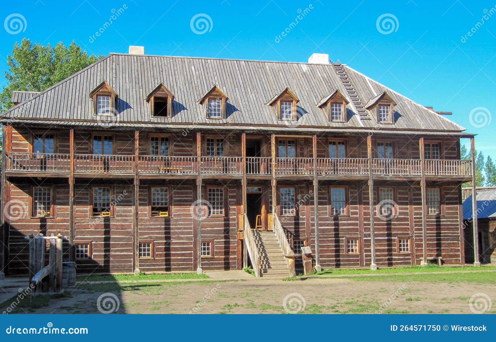 Frontier House at Fort Edmonton, Canada Stock Photo Image of barracks