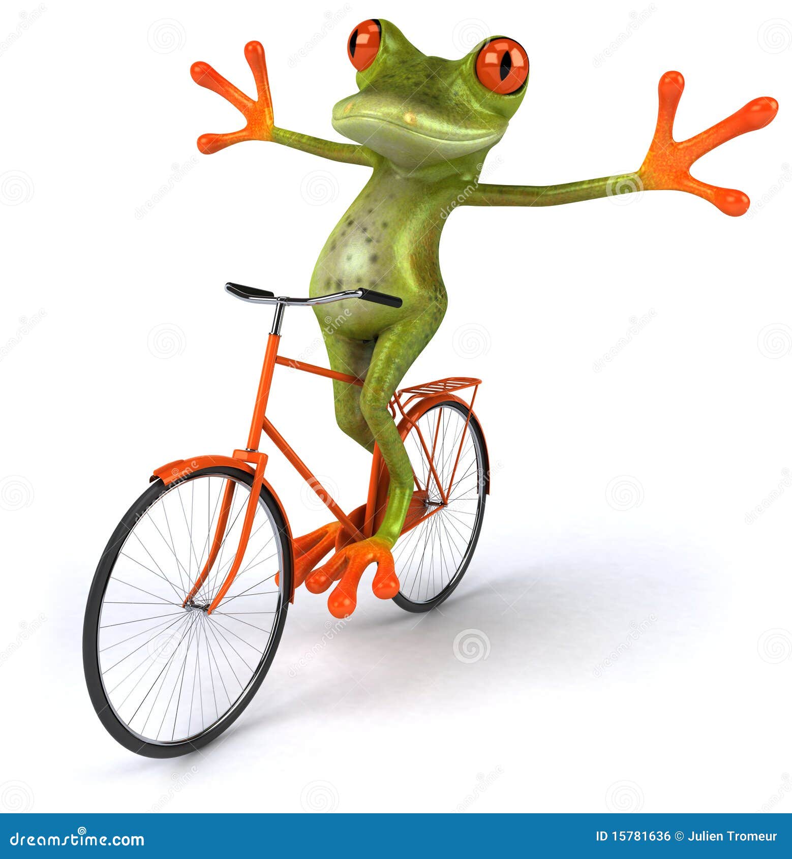 Frosch Mit Einem Fahrrad 15781636 