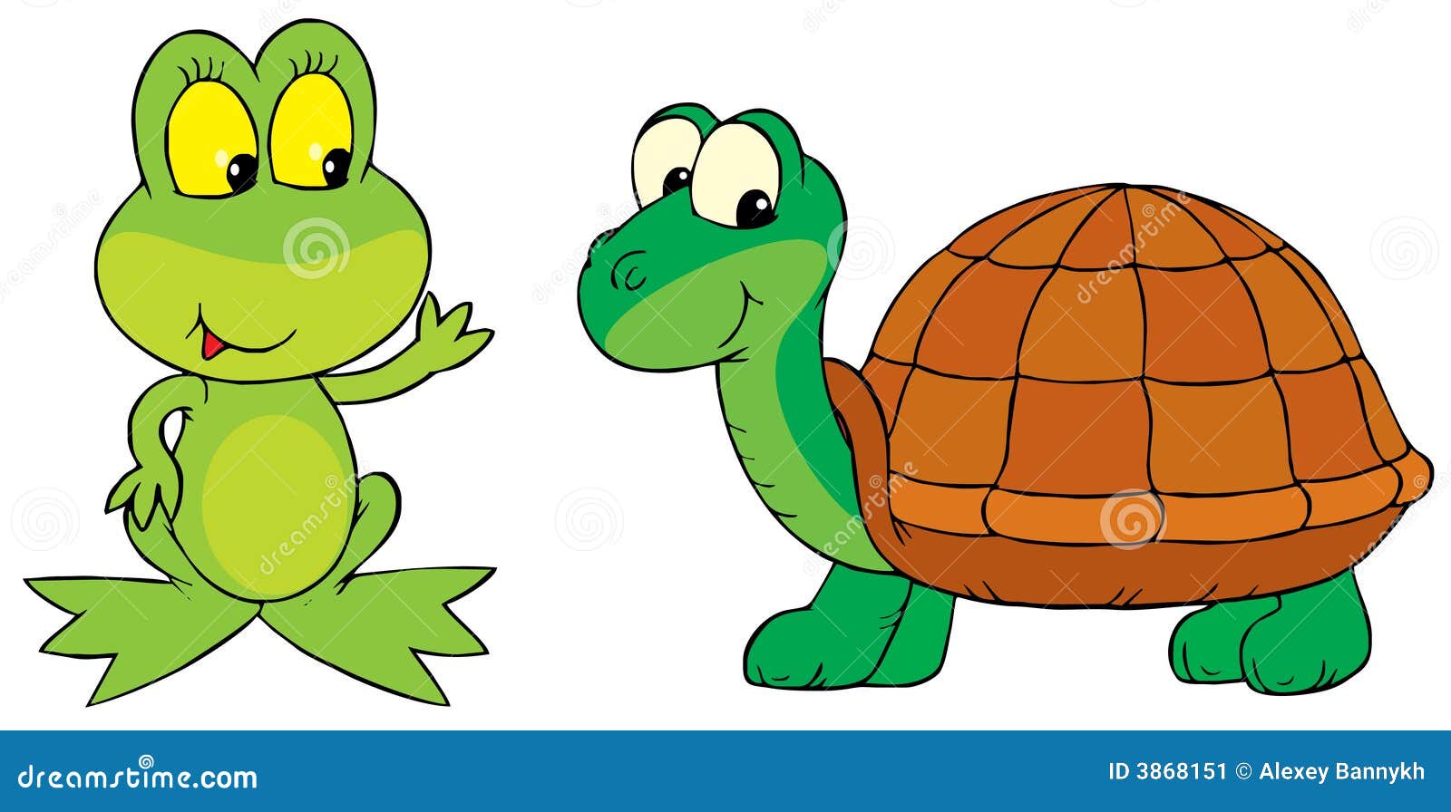 Frosch Und Schildkrote Vektor Abbildung Illustration Von Schildkrote
