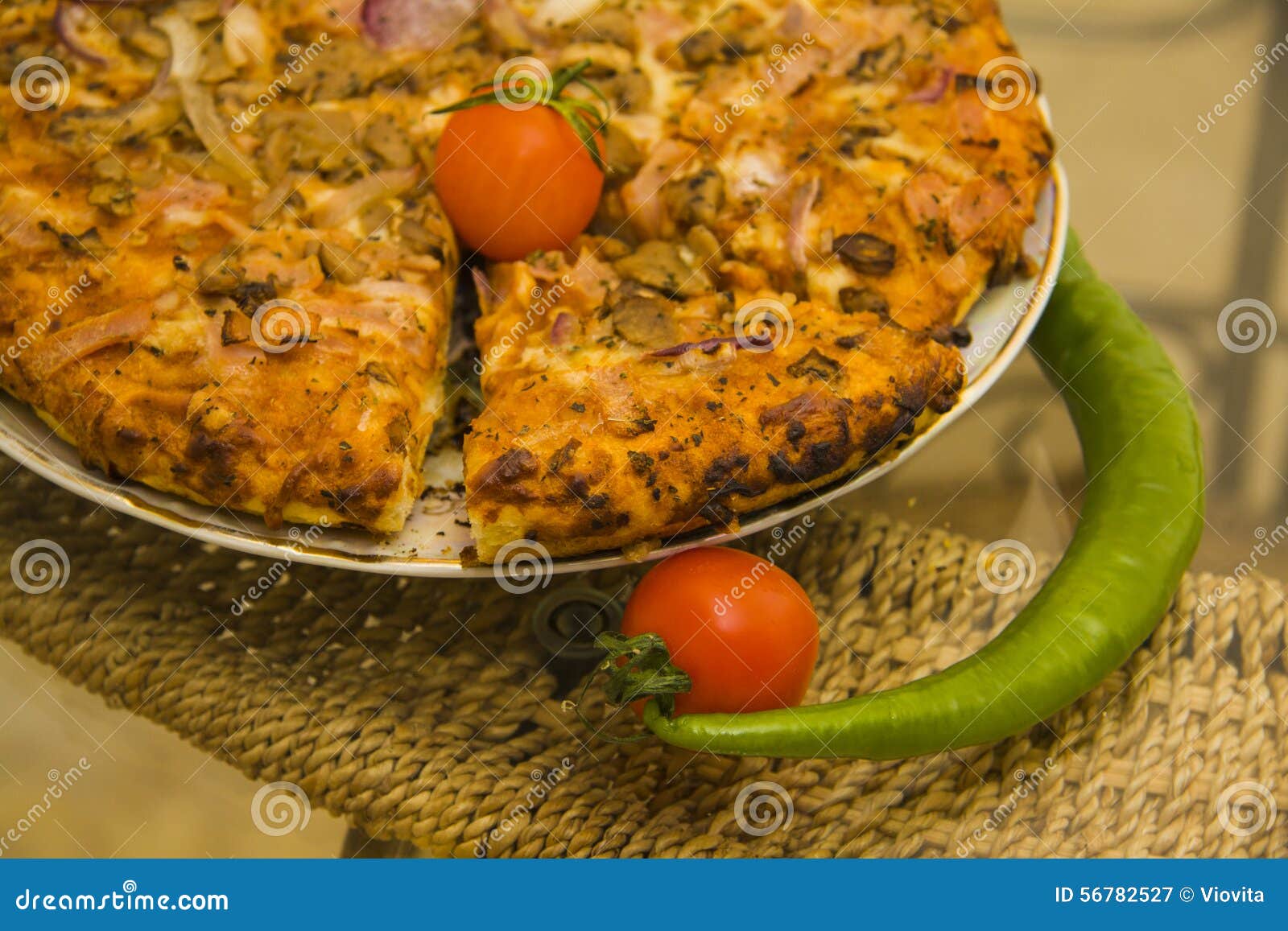 Frosen pizza stock image. Image of italy, gourmet, basil - 56782527