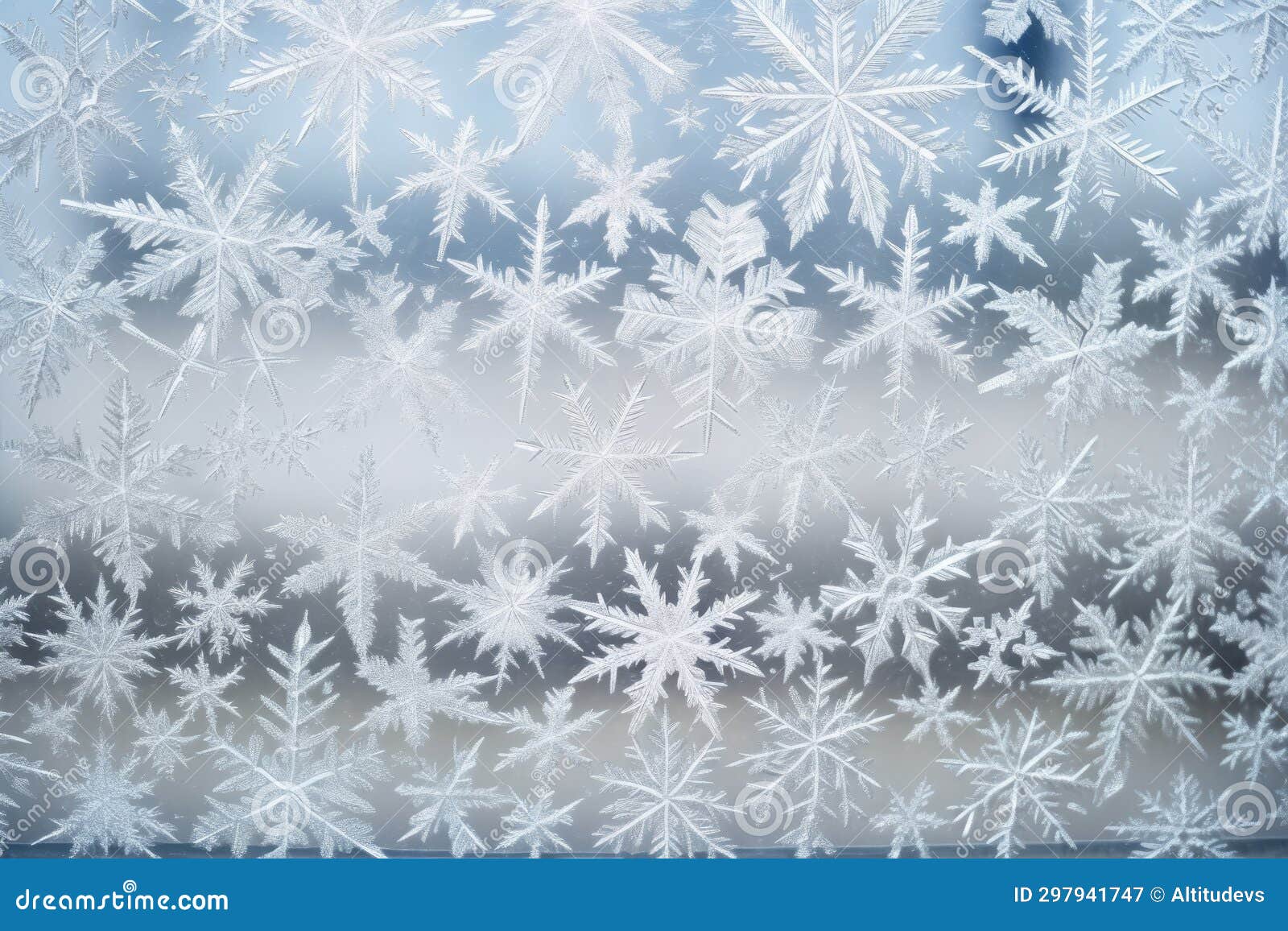 Frost Patterns on Window with Snowflakes Stock Image - Image of weather ...